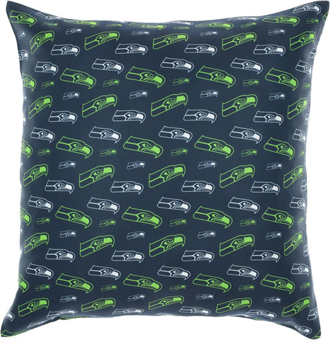 FOCO NFL 2 Pack Throw Pillow Cover 18 x 18, Seattle Seahawks