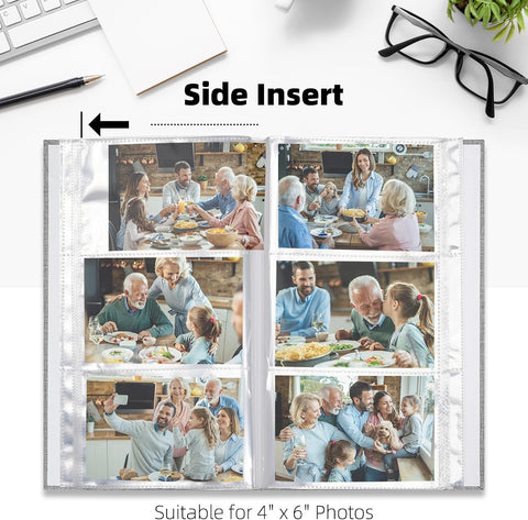 Vienrose 4x6 Photo Album, 2 Pack, 600 Photos, Red