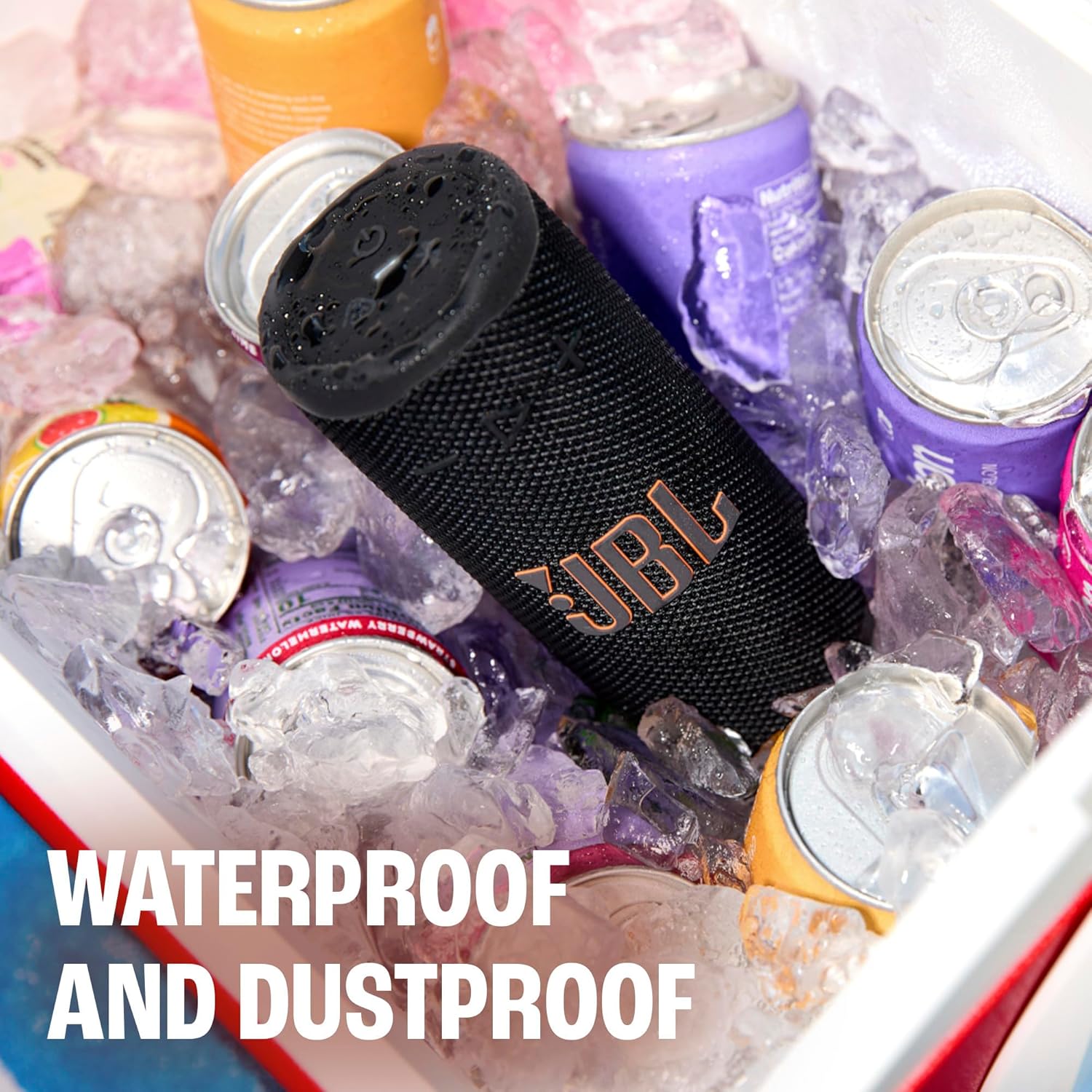 JBL Grip Portable Bluetooth Speaker, Waterproof, Ambient Light - Black