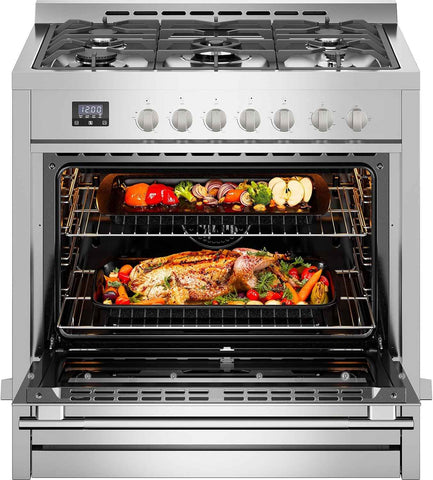 Empava 36″ Professional Gas Range with 18K BTU Triple-Ring Power Burner
