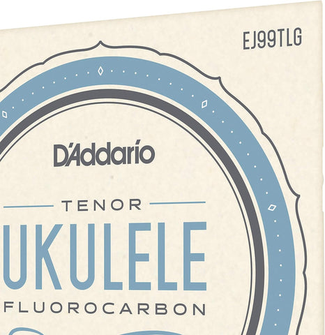 D'Addario Ukulele Strings Fluorocarbon Tenor EJ99TLG Low-G, 4-String Set