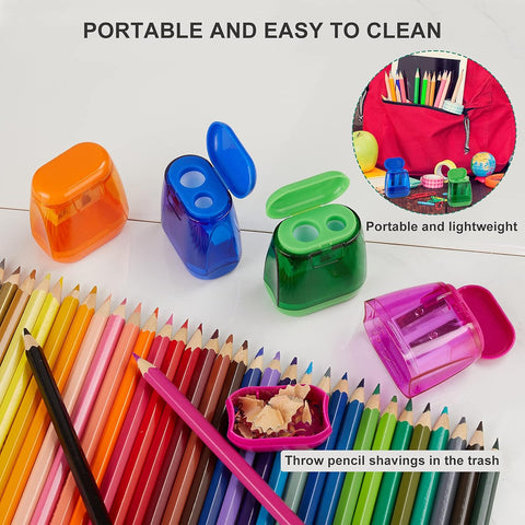 Sonuimy Pencil Sharpeners, 4 Pcs Pencil Sharpeners Manual