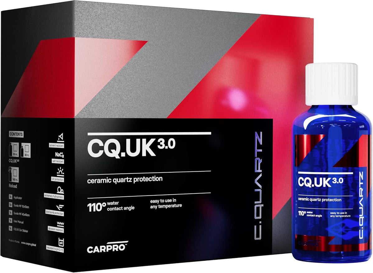 CARPRO CQUARTZ UK 3.0 - Ceramic Coating for Cars - (50ml Kit)