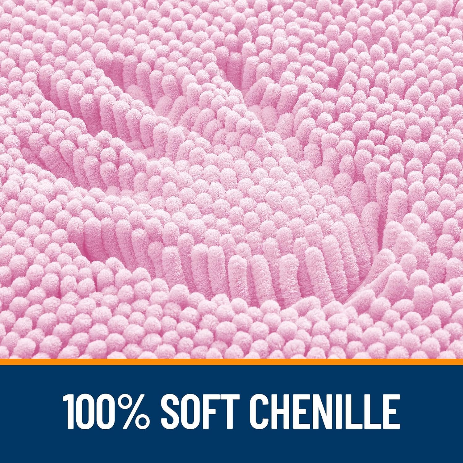 OLANLY Toilet Rugs U-Shaped 20x20, Soft Absorbent Chenille Contour Rugs