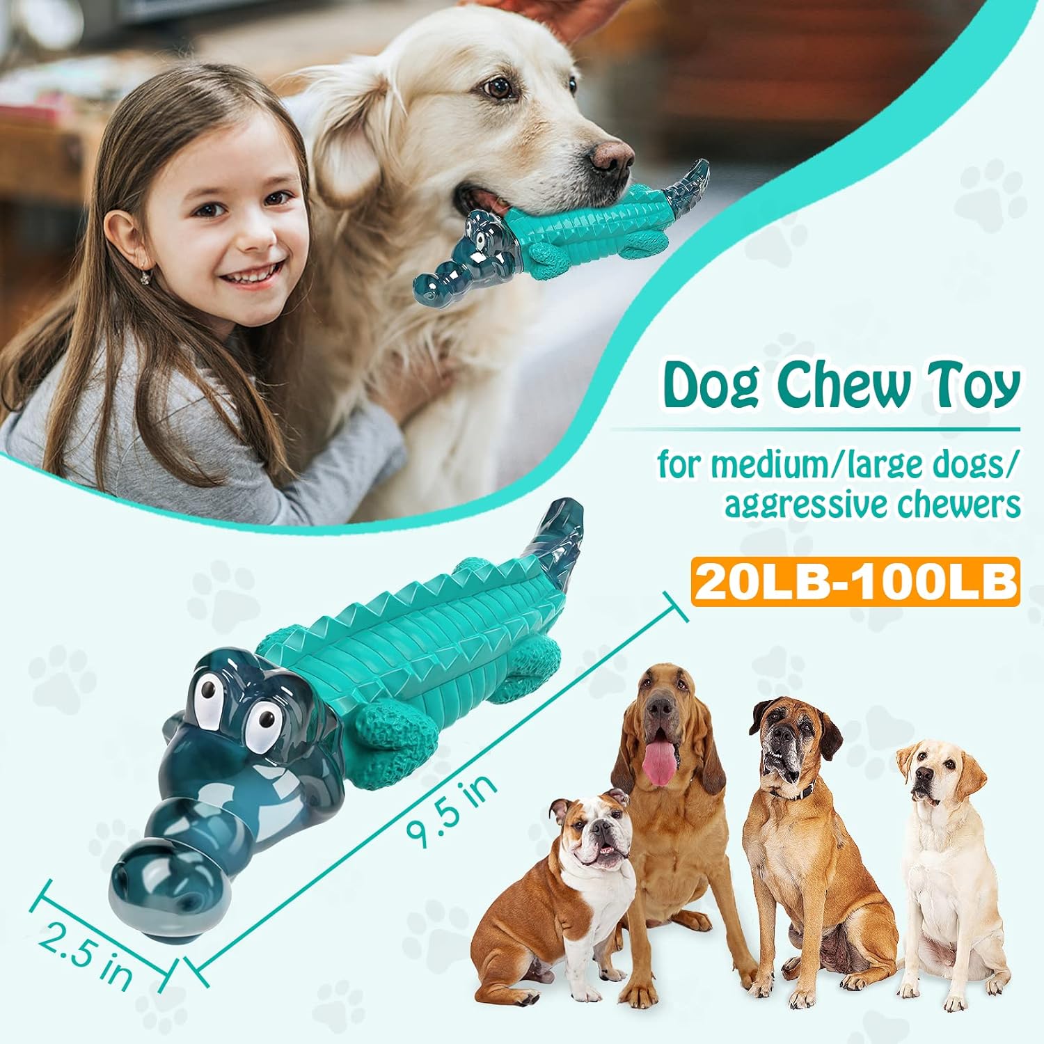 Jeefome Dog Toys for Aggressive Chewers