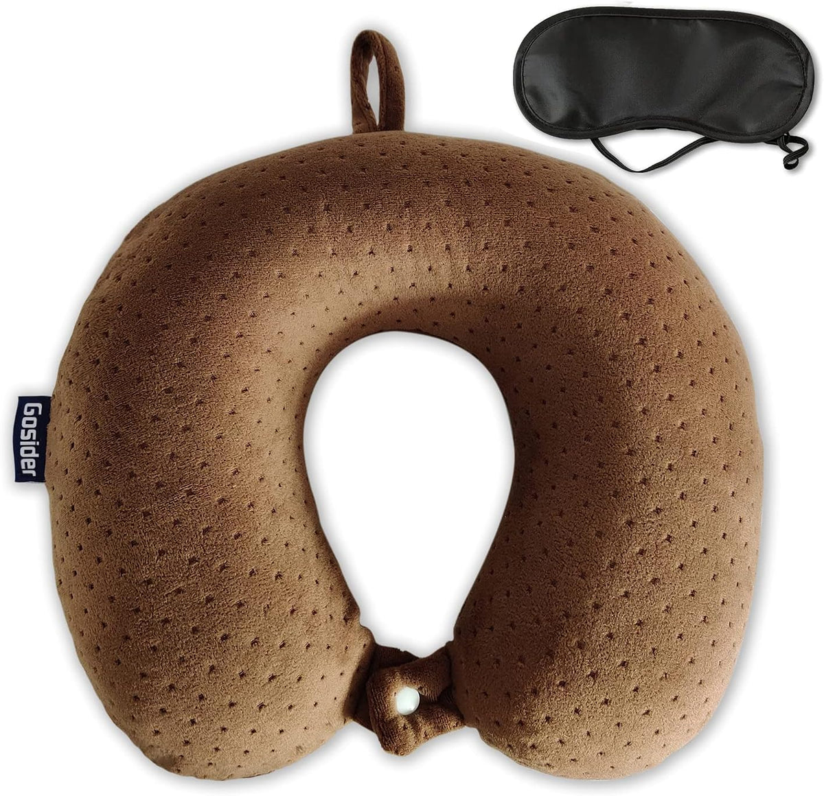 Memory Foam Travel Pillow, U Shape Neck Pillows, Brown