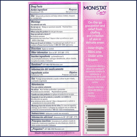 Monistat Chafing Relief Powder Gel, Long-Lasting Protection, 1.5 Oz