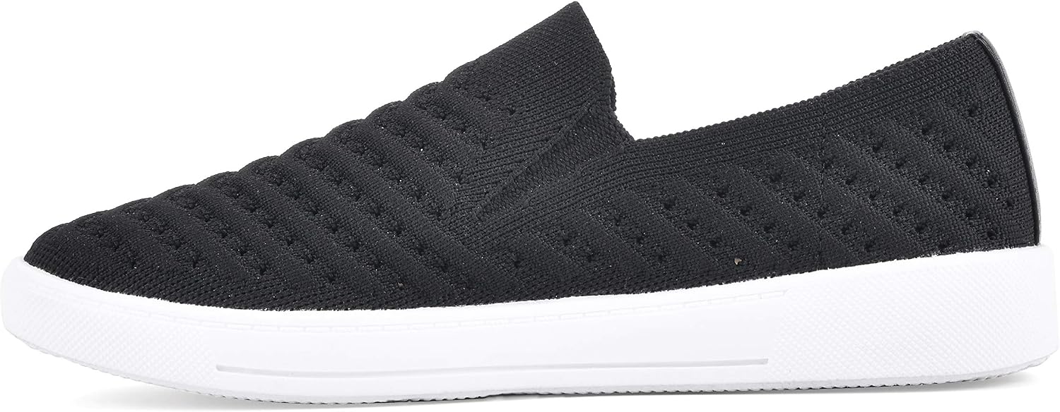White Mountain Women's Courage Stretch-Knit Slip-On Sneaker