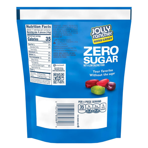 JOLLY RANCHER Zero Sugar Assorted Fruit Hard Candy Bulk Bag, 6.1 oz
