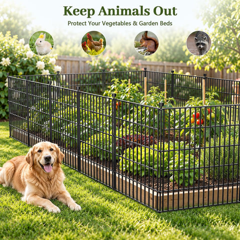 No Dig Garden Fence Outdoor for Yard, 40in (H) x 23.6ft(L)