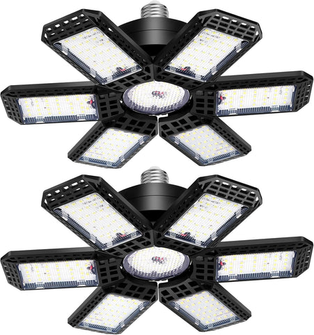 AUDLES Garage Lights 2 Pack, Garage Lights Ceiling LED 20000LM 6500K