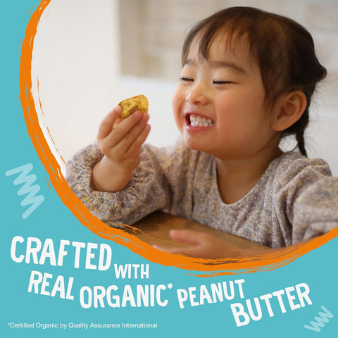 Earth's Best Organic Corn Puffs for Toddlers 2 Years Old and Up, Peanut Butter Flavor, 2 Oz Bag (Pack of 6)