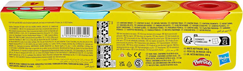 Play-Doh 4 Classic Colors, Set of Modeling Compound 3 oz x4, Manual Activity and Artistic Creations, Play-Doh Creative Kits for Kids