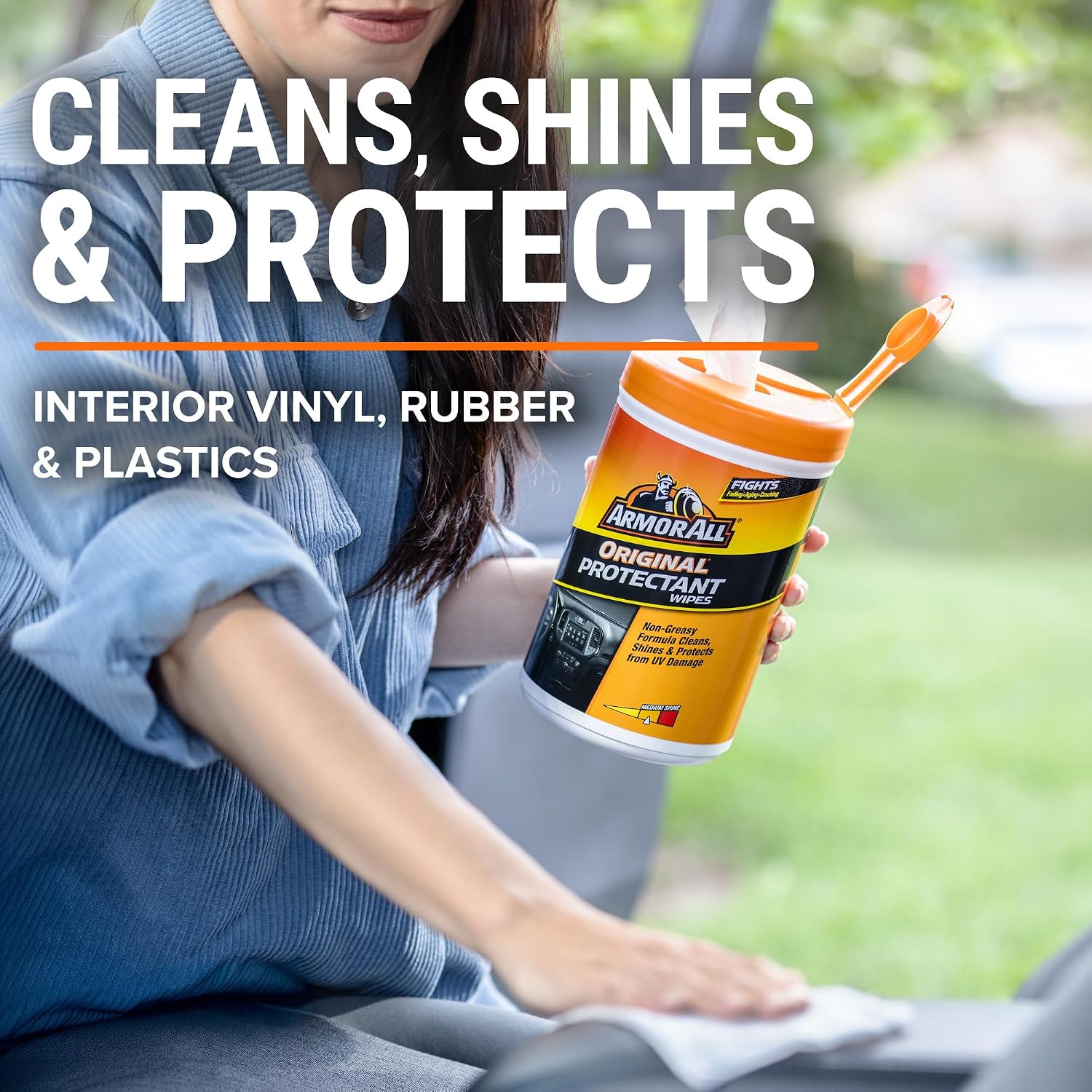 Armor All Car Interior Original Protectant Wipes, 90 Count, UV Protectant