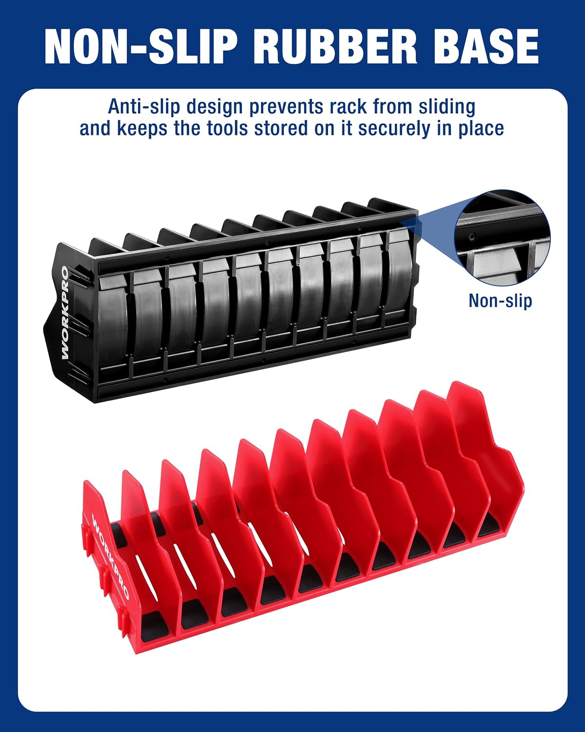 WORKPRO 4-Pack Plier Organizer Rack, 40-Slot Tool Organizer and Storage