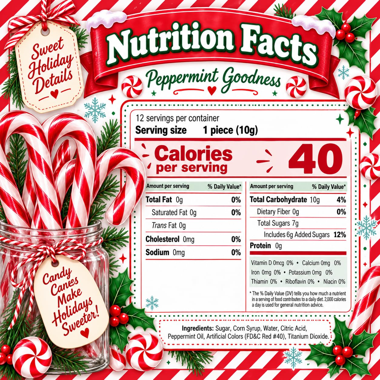 Candy Cane Peppermint Classic Red & White Individually Wrapped 72 Count