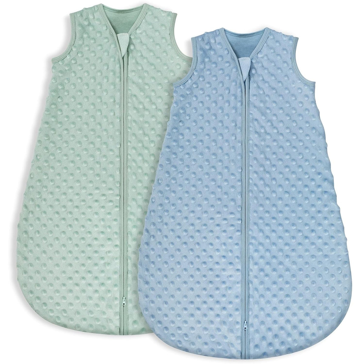 Yoofoss Baby Sleep Sack 6-12 Months TOG 1.5 Fleece with Plush Dots 2 Pack