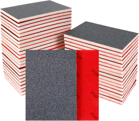 24 PCS Sanding Sponge Block 120 Grit Wet Dry Sandpaper for Wood Metal