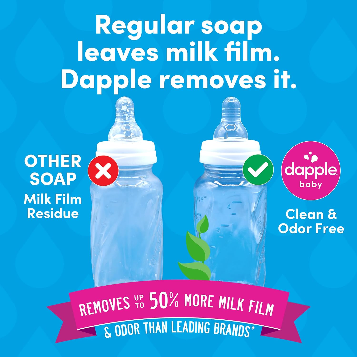 Dapple Baby - Fragrance Free Bottle & Dish Soap - 16.9 fl oz (3 Pack)