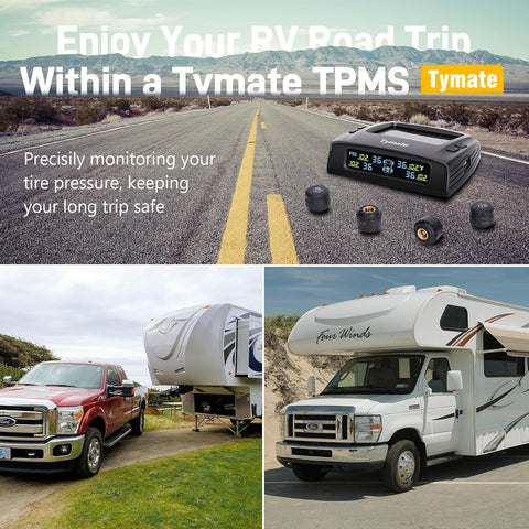 Tymate TM2 RV Tire Pressure Monitoring System, TPMS Set of 4 Sensors