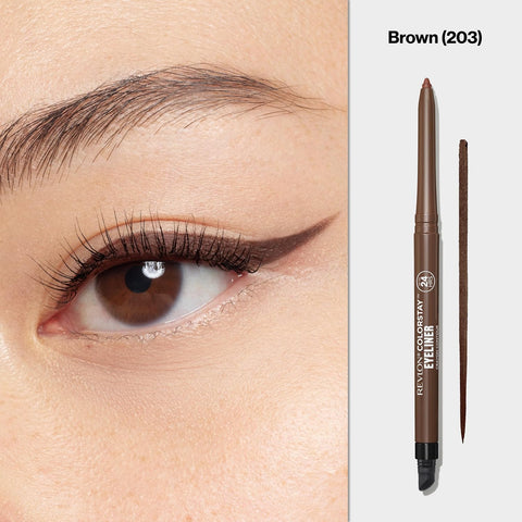 Revlon ColorStay Pencil Waterproof Eyeliner, 203 Brown, 0.01 oz