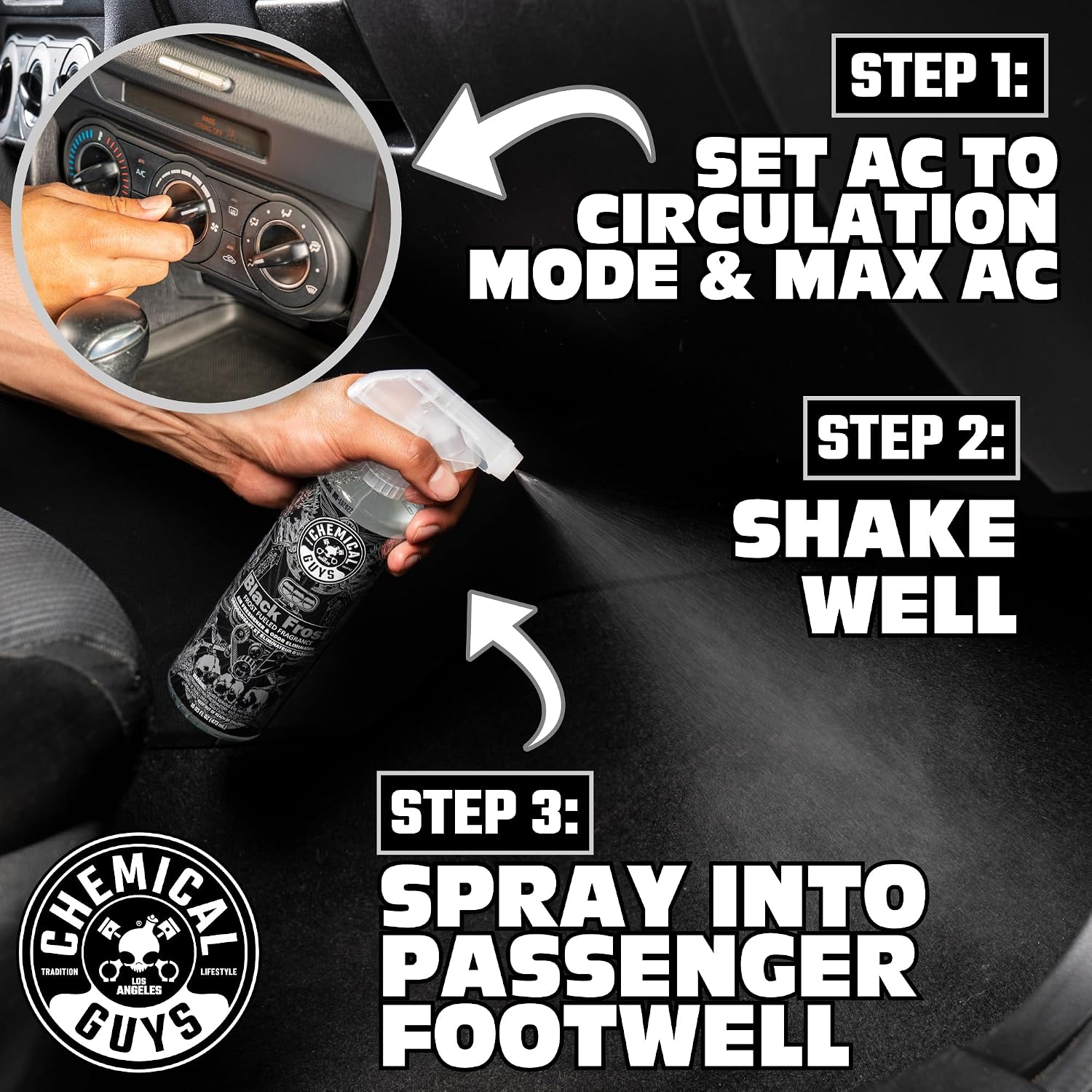 Chemical Guys, Black Frost Air Freshener & Odor Neutralizer Spray, 16 oz
