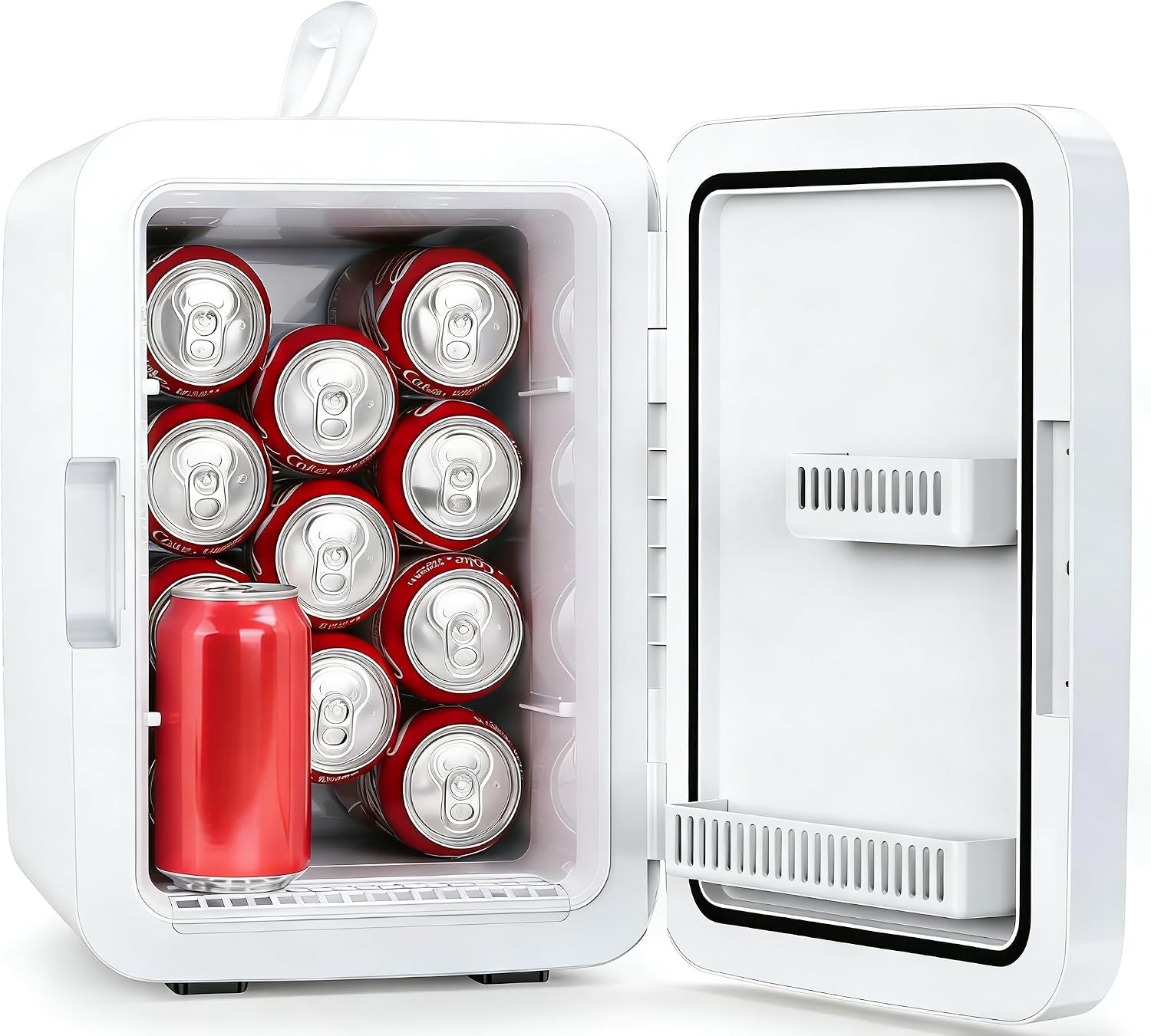 Electactic 10L Portable Mini Fridge, Compact Refrigerator, White