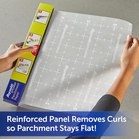 Reynolds Kitchens Stay Flat Parchment Paper Roll with SmartGrid, 45sq ft