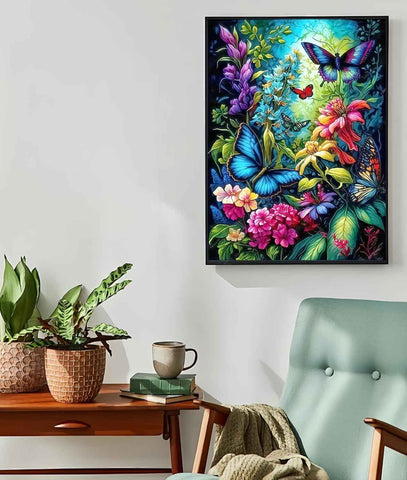 Diamond Art Kits for Adult,Midnight Garden Diamond Painting,11.8X15.8inch