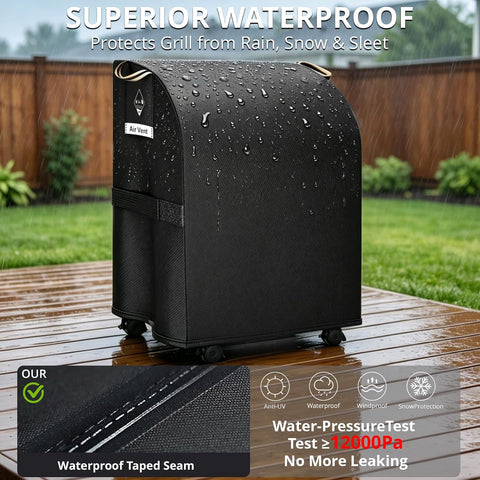 32 Inch BBQ Grill Cover Small 2 Burner Gas Grill Cover,1000D Heavy Duty