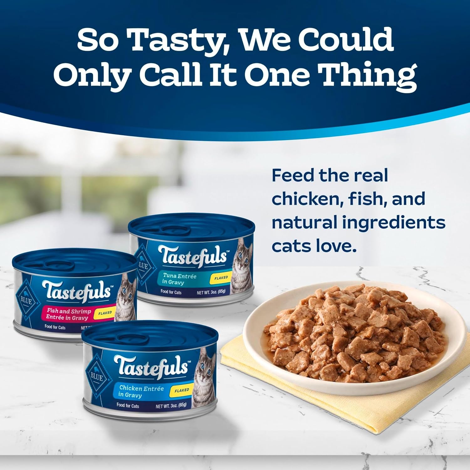 Blue Buffalo Tastefuls Variety Pack Flaked Wet Cat Food, 5.5 oz, 24 ct
