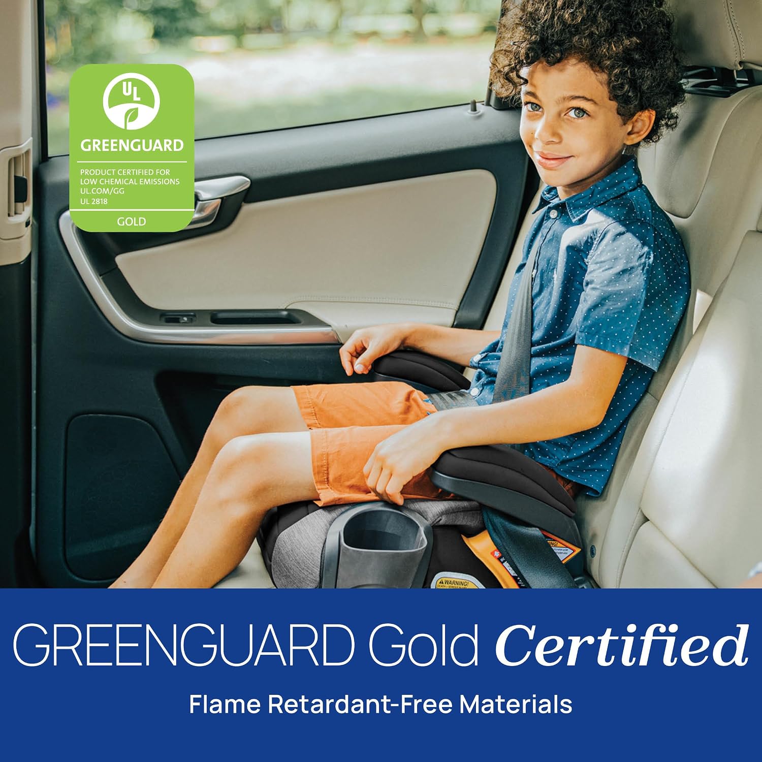 Chicco GoFit ClearTex Backless Booster Car Seat, Vehicle Seat Belt Install