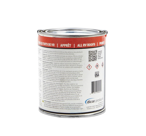 Dicor RP-USP-P Ultra Sealant Primer - 16 Oz, Clear, Prep for Sealing TPO and EPDM Membranes, Rooftop Accessories
