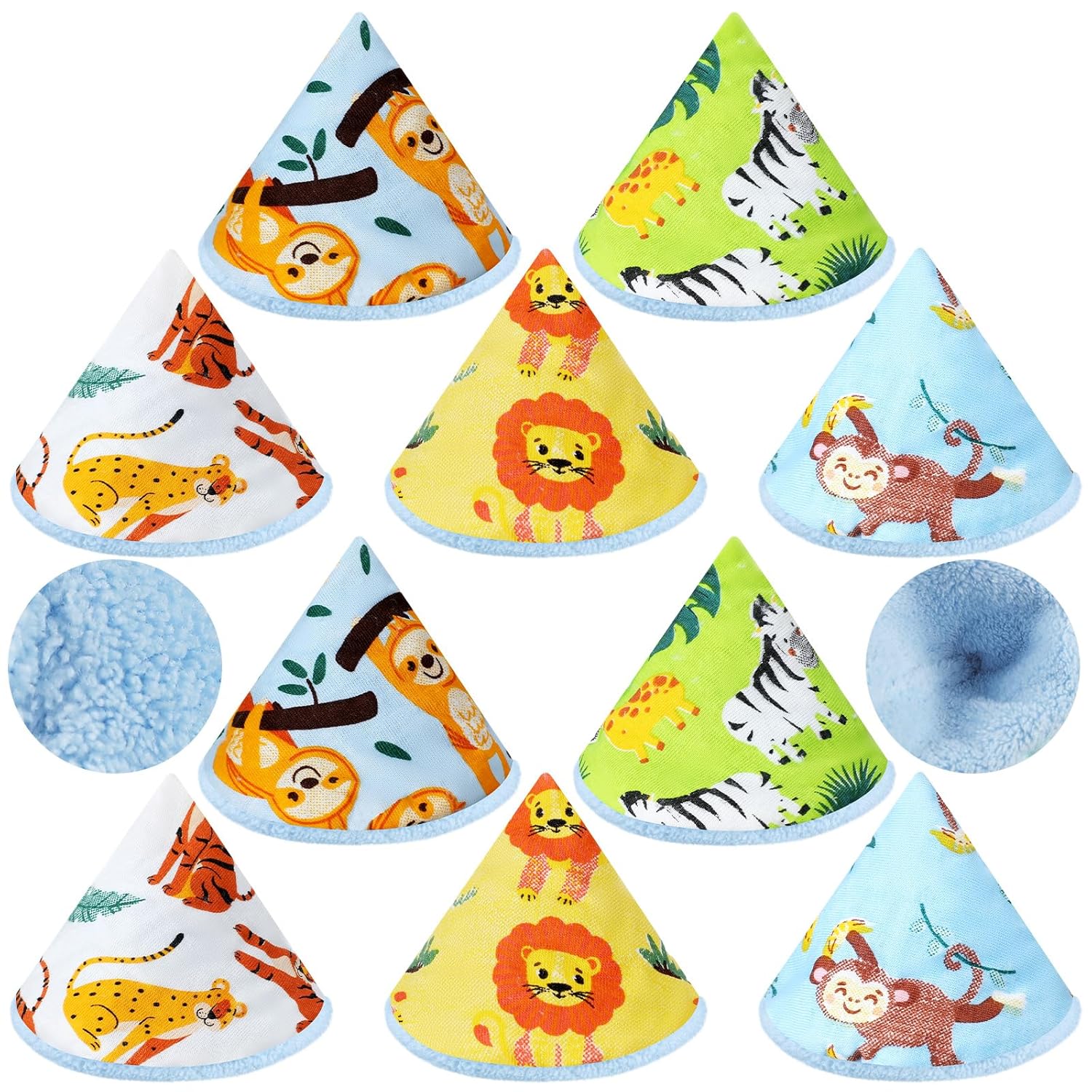 Timgle 10 Pcs Pee Shield for Baby Boy Newborn PeeCover Reusable, Jungle