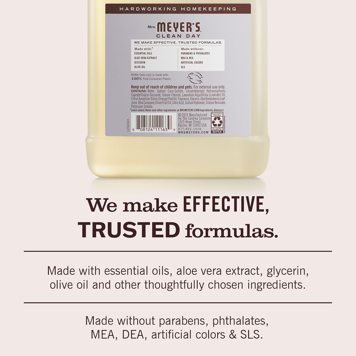 Mrs. Meyer's Clean Day, Hand Soap Refill, Lavender Scent, 33 Fl Oz