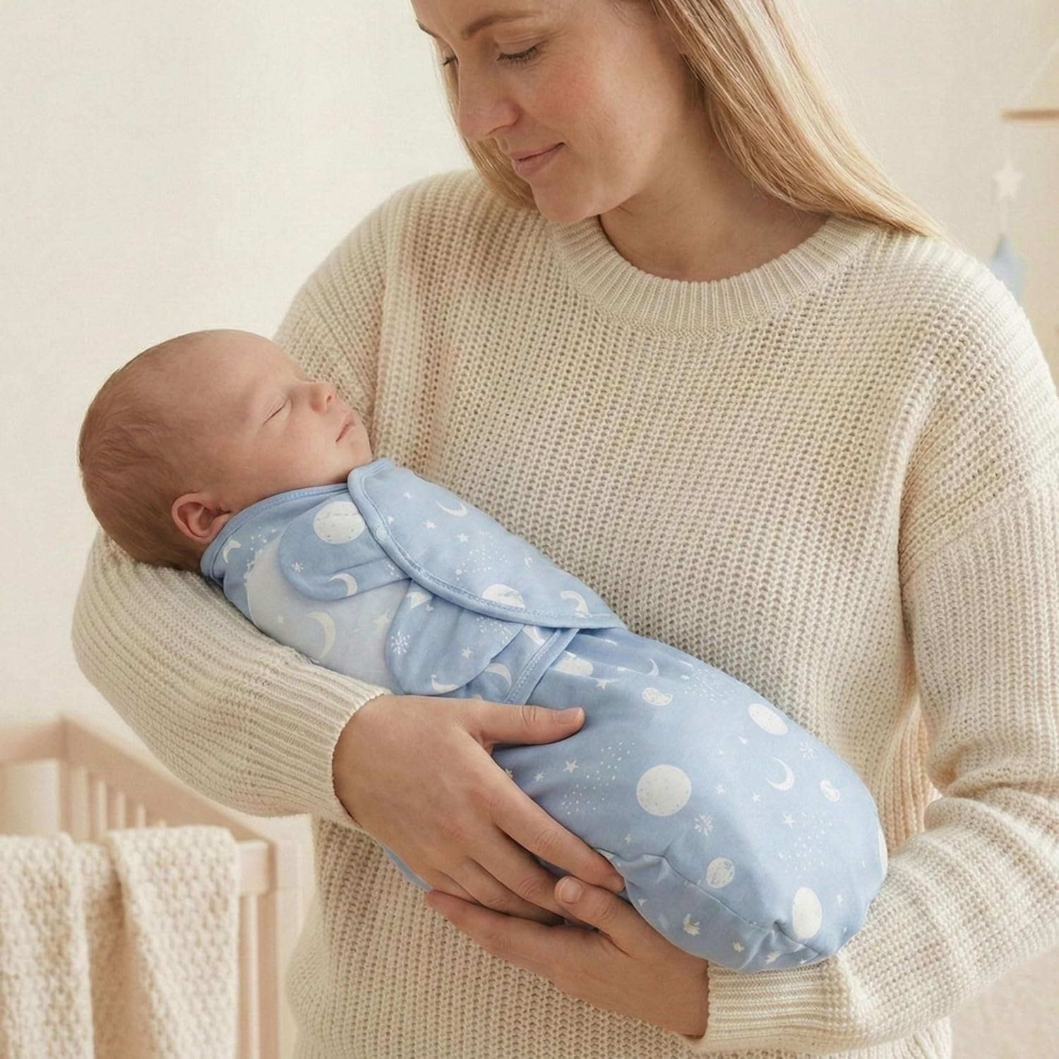 GLLQUEN BABY Swaddles for Newborns 0-3 Months, Adjustable & Easy Fastener