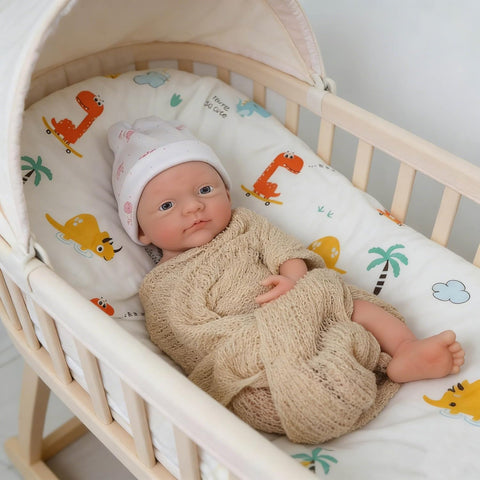 Mire & Mire Reborn Baby Dolls 12" Girl Micro Preemie Full Body Silicone Baby Doll Realistic-Newborn that Look Open Eyes Baby Dolls