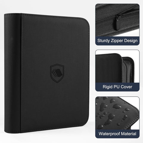 Top Loader Binder 9 Pocket, Holds 360 Toploaders, 100 Toploaders INCLUDED