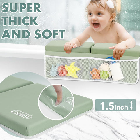 beiens Bath Kneeler and Elbow Rest Pad Set, 1.5-Inch Thick Memory Foam Pads
