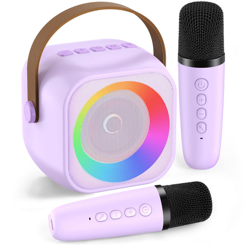 Karaoke Machine for Kids Adults, Karaoke Toys Gifts for Girls Boys, Portable Bluetooth Speaker with Wireless Microphone, Birthday Gifts for Girls Boys Ages 4, 5, 6, 7, 8, 9, 10, 12+ Years Old