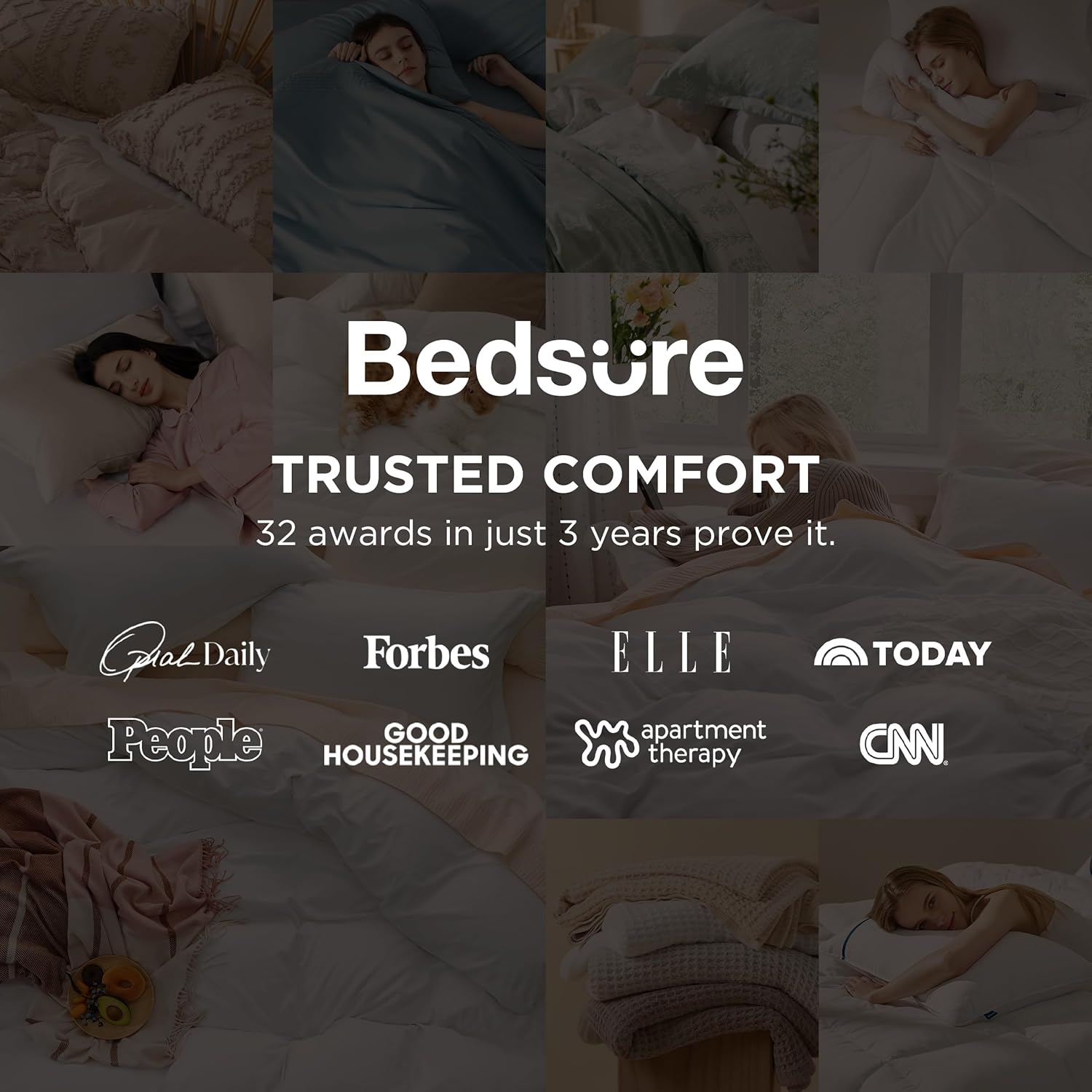 Bedsure Prewashed Duvet Cover King, Cotton-Like Soft Bedding Set, Navy