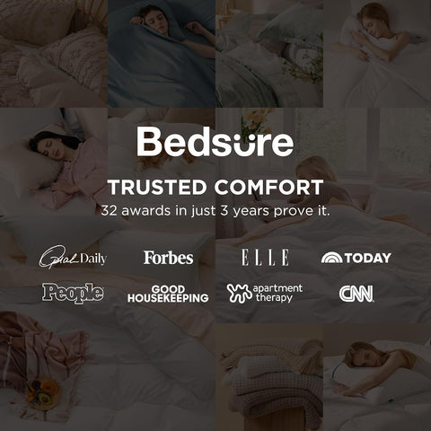 Bedsure Prewashed Duvet Cover King, Cotton-Like Soft Bedding Set, Navy