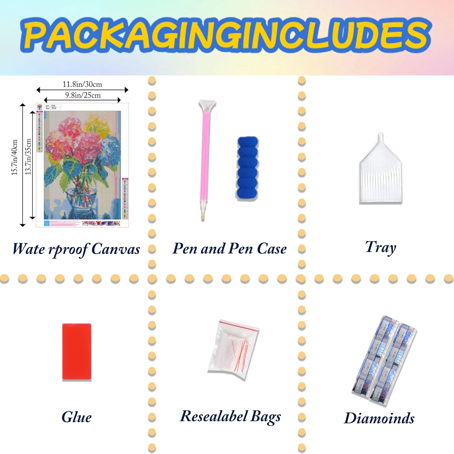 Hydrangea Diamond Painting Kits for Adults,Flowers Diamond Art 12x16inch