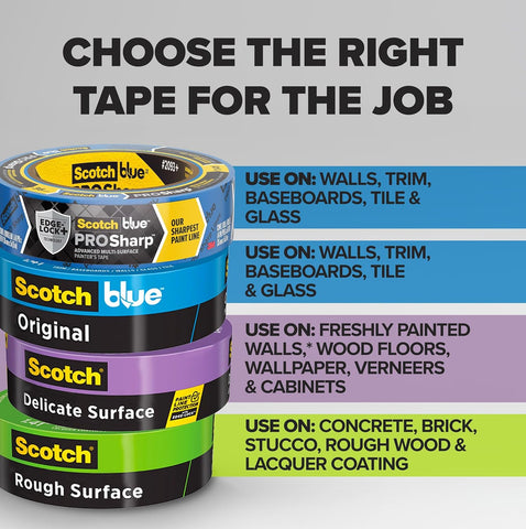 Scotch Delicate Surface Painter's Tape 1 Inch Wide, 1 Roll