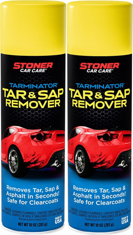 Stoner Car Care 91154-2PK Tarminator Tar, Sap, and Asphalt Remover – Fast Acting Tar and Sap Remover for Cars – Clear Coat Safe Auto Cleaner for Paint, Chrome and Wheels – 10 oz (Pack of 2)