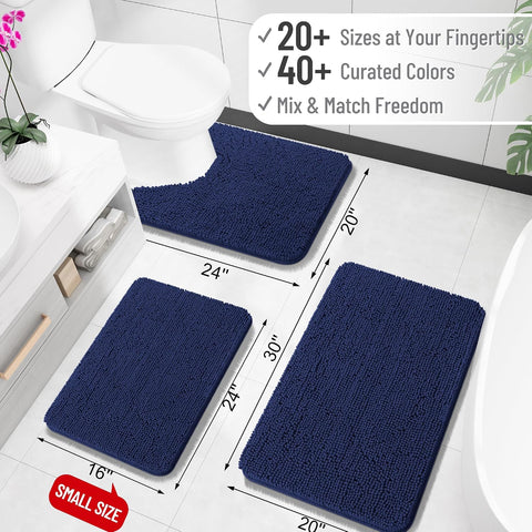 OLANLY Bathroom Rugs 30x20, Extra Soft Absorbent Chenille Bath Rugs