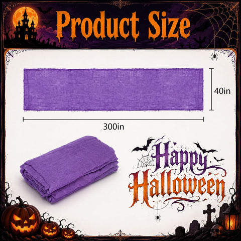 300"x39" Large Halloween Scary Gauze, Spooky Cloth Party Decoration