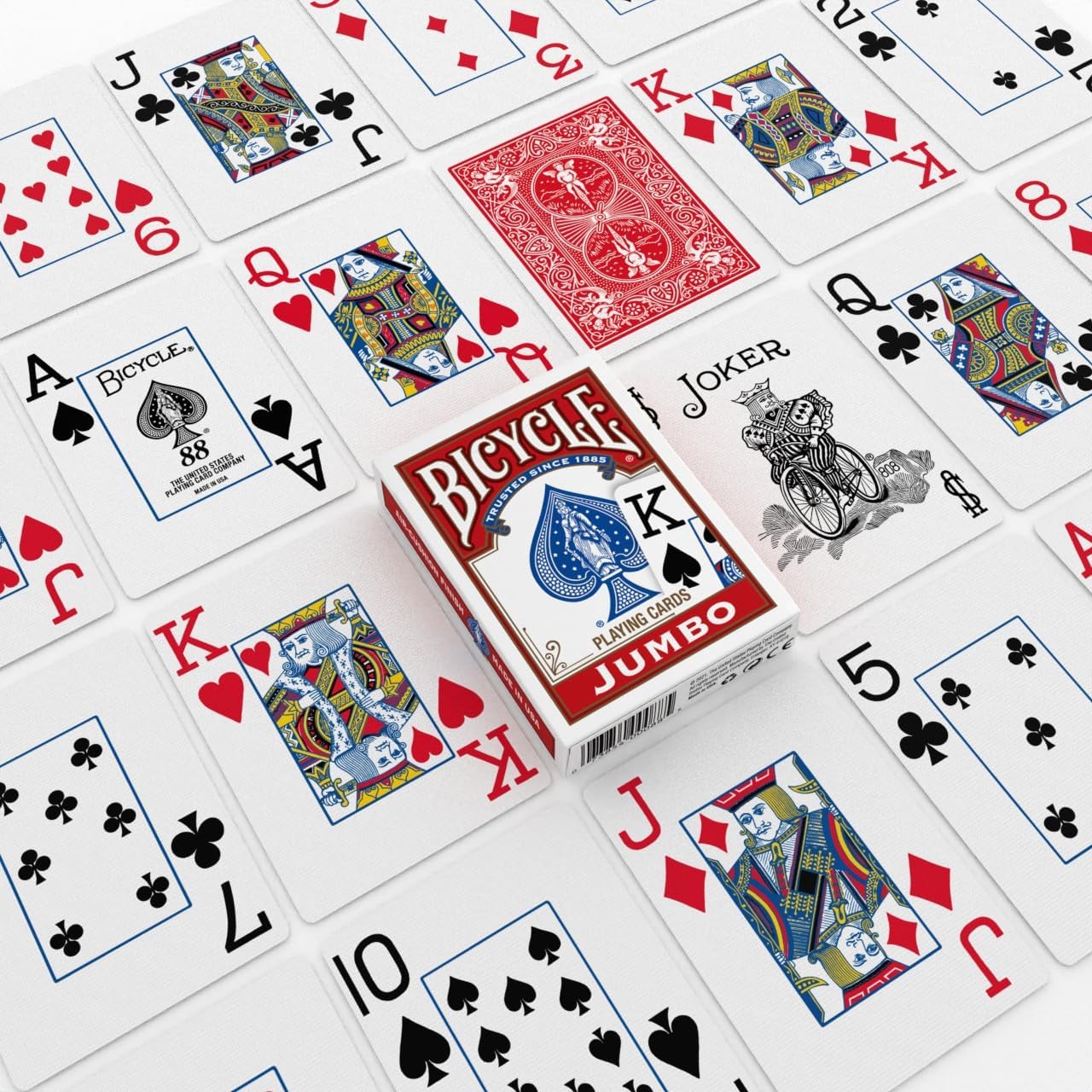 Bicycle Jumbo Index Playing Cards 2 Pack Large Print Poker Size