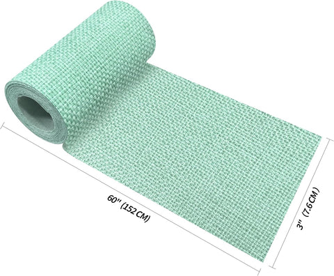 KING MOUNTAIN Linen Fabric Iron-on Repair Patch, Inside&Outside Fabric Repair Patch, 3"x60" with Backing Glue Linen Repair Decorative Patch kit (Mint Green)