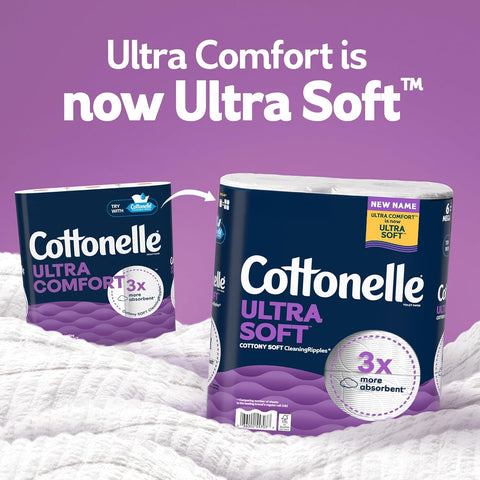 Cottonelle Ultra Soft Toilet Paper, 9 Mega Rolls = 36 Regular Rolls